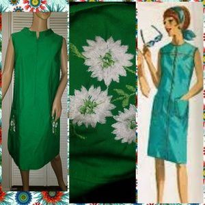 Union Made 1960s green house dress